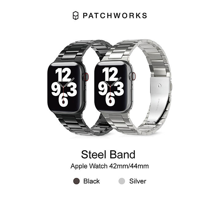 PATCHWORKS Apple Watch 不鏽鋼錶帶49/45/44/42mm-耳機．穿戴．手機